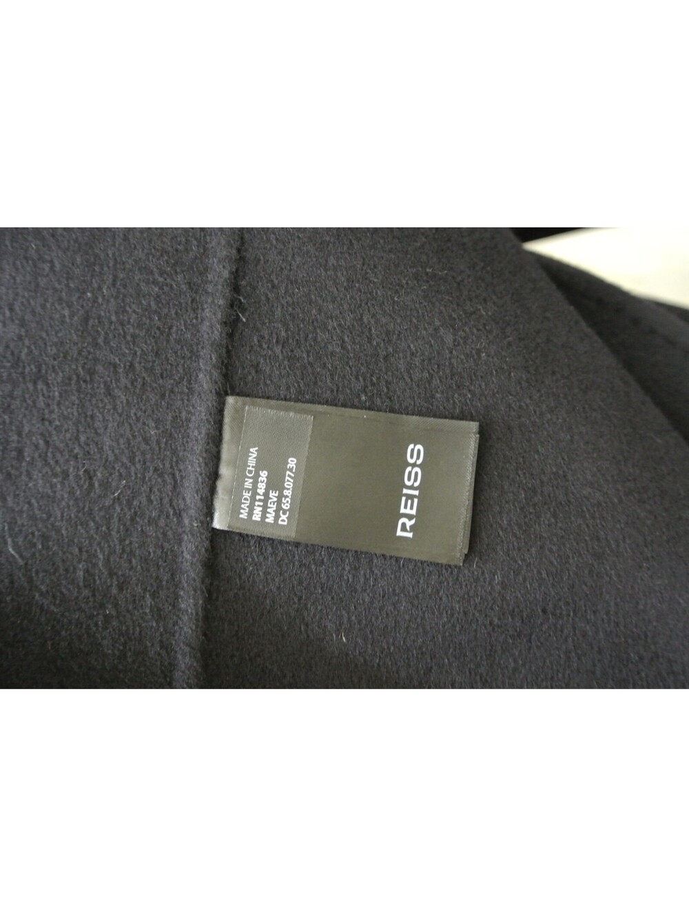 NEW, REISS Maeve Belted Double Breasted Wool Blend Coat in Navy Sz 6 #W209 - Picture 6 of 14